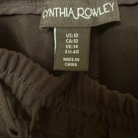 Cynthia Rowley joggers. Black size 10 - Picture 4 of 4